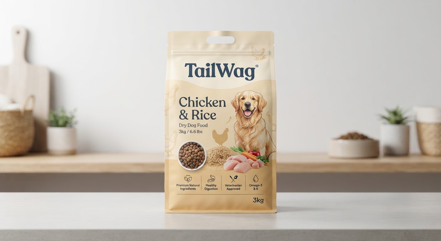 TailWag Chicken & Rice Dry Food 3kg — Dog Food